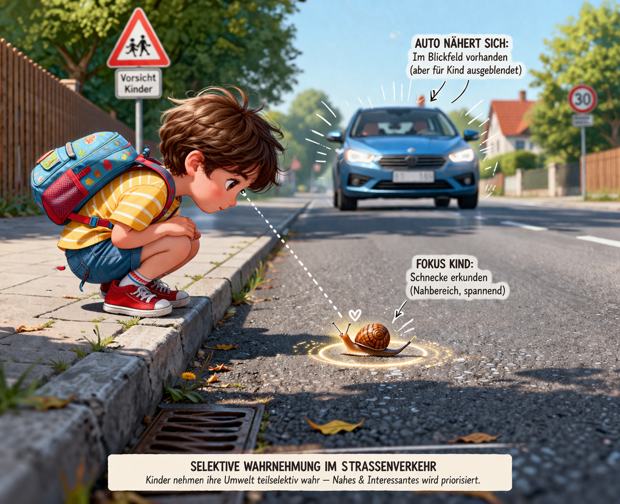 Kind im Strassenverkehr
