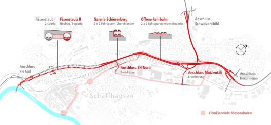 Grafik Projekt Fäsenstaubtunnel Schaffhausen