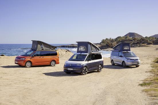 Von link: VW California Beach, Ocean und Coast.