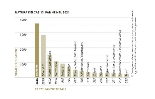 Natura dei casi di panne nel 2021