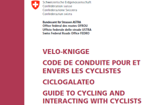 Brochure "code de conduite pour et envers les cyclistes"