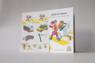 Libretto "Tutti insieme e in sicurezza nel traffico stradale con Eddie e Léonie", da 6 a 8 anni (anche il pezzo)