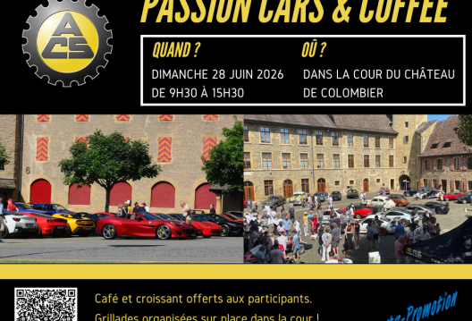 "Passion Cars &amp; Coffee" - Dans la magnifique cour du Château de Colombier