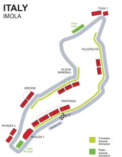 Streckenplan von Imola
