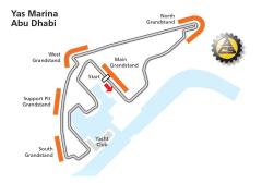 Streckenplan von Abu Dhabi, Yas Marina