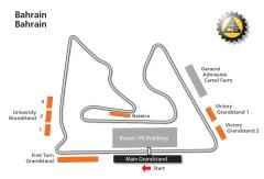 Streckenplan von Bahrain, Manama