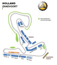 Streckenplan von Holland, Zandvoort