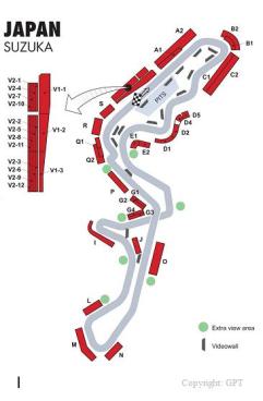 Streckenplan von Japan, Suzuka