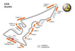 Streckenplan der USA, Austin