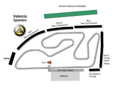 Streckenplan von Valencia, Valencia