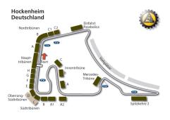 Streckenplan von Hockenheim, Deutschland