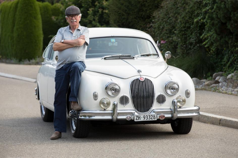René Häusler, Nürensdorf Jaguar 3.4 Saloon, Jahrgang 1959, 210 PS, 6-Zylinder, 3443 ccm