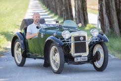 Austin 7 Nippy mit seinem Besitzer Michel Vock aus Winterthur