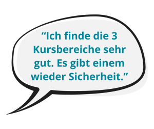 Sprechblase Zitat aus einem Kurs