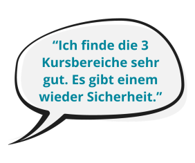 Sprechblase Zitat aus einem Kurs