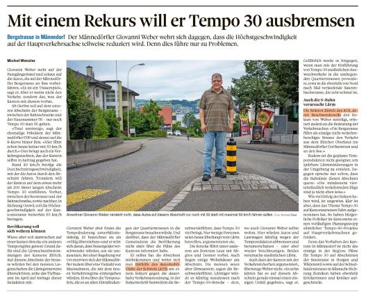 Artikel Zürichsee Zeitung