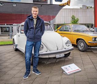 Tom Siegfried gewann bei den Young­drivern mit einem Käfer 1300 L 