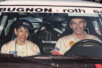 Marie-Jeanne Carron, navigatrice aux côtés de son époux et pilote Jean-Marie en 1996.