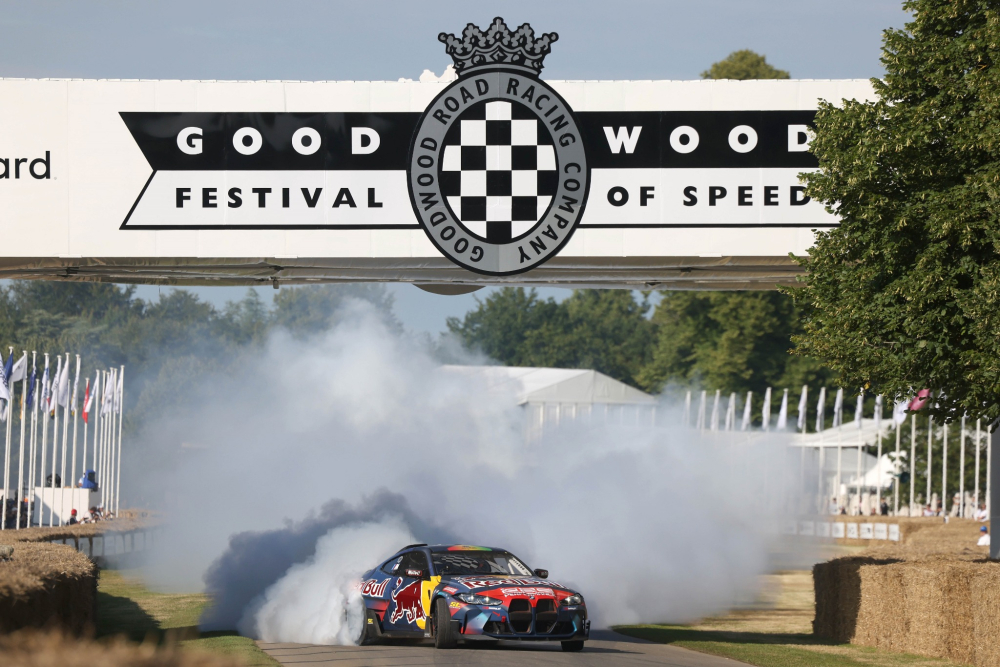 Red Bull drift cars at the 2024 Festival of Speed. Ph. by PA Media