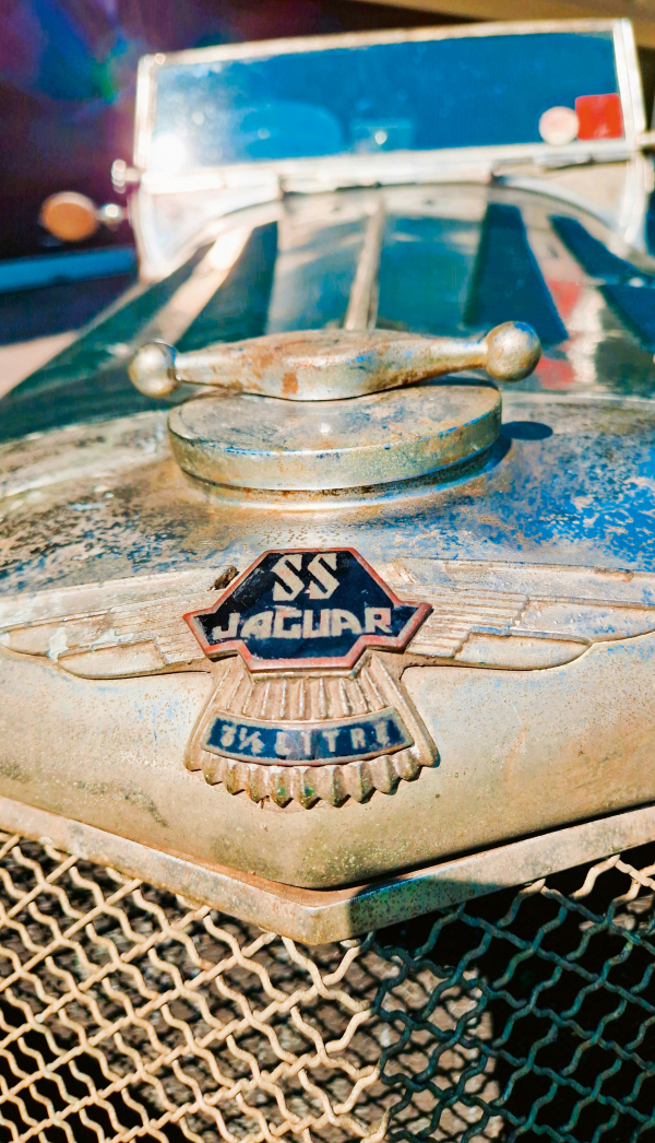 Mächtiger Kühler mit Markenlogo und Typenbezeichnung.